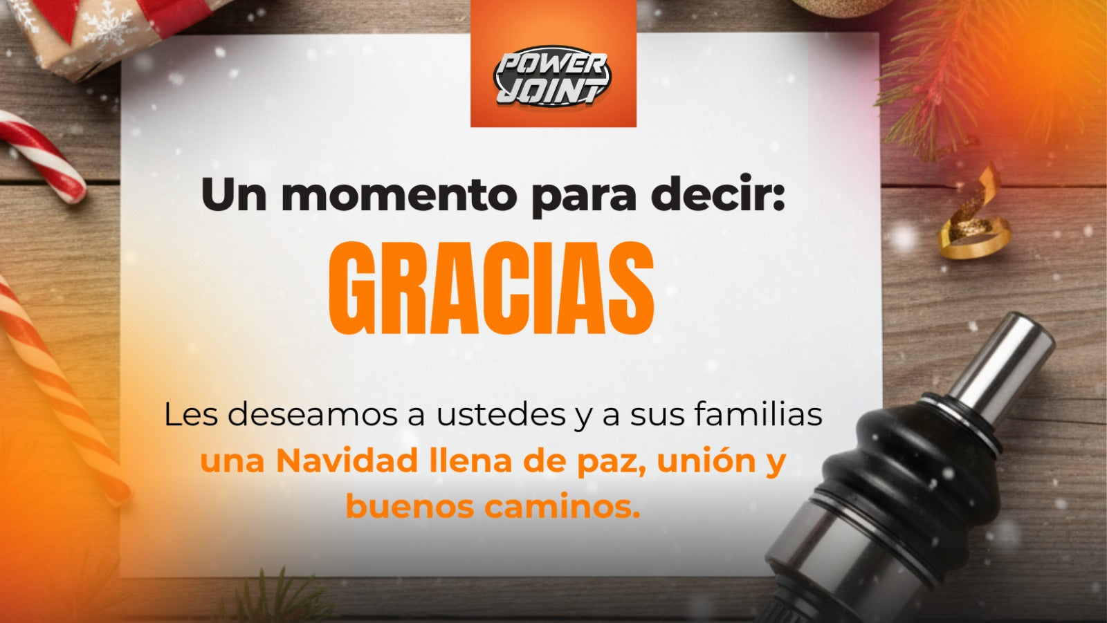 Un mensaje del equipo Power Joint