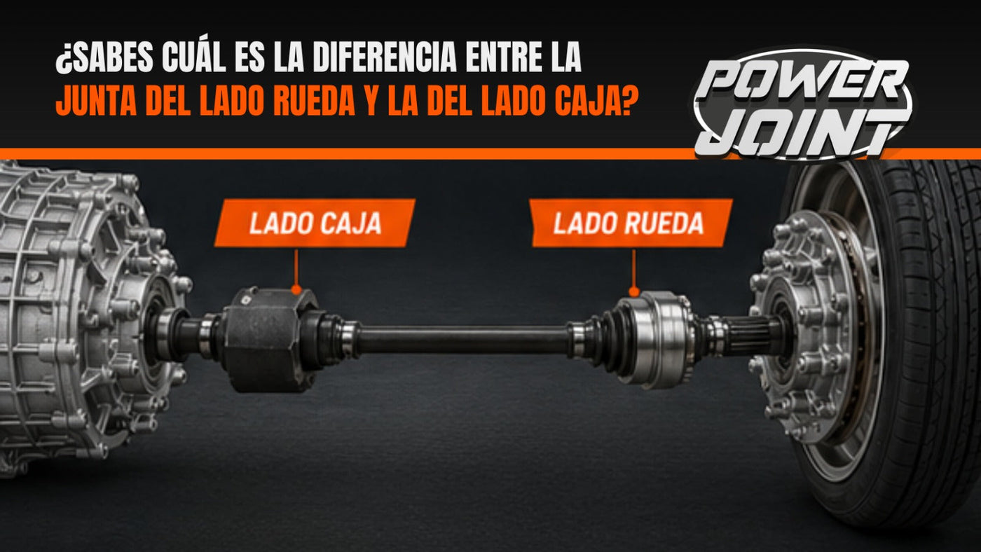 ¿Cómo diferenciar el lado rueda y el lado caja en una junta homocinética?